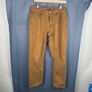 Lucky Brand Mens Brown Straight Leg Performance Pants Thermolite Coolmax 32x32